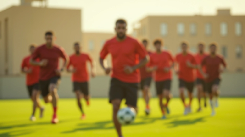 مدرب يعمل مع لاعبي كرة قدم على تمارين التحمل في ملعب